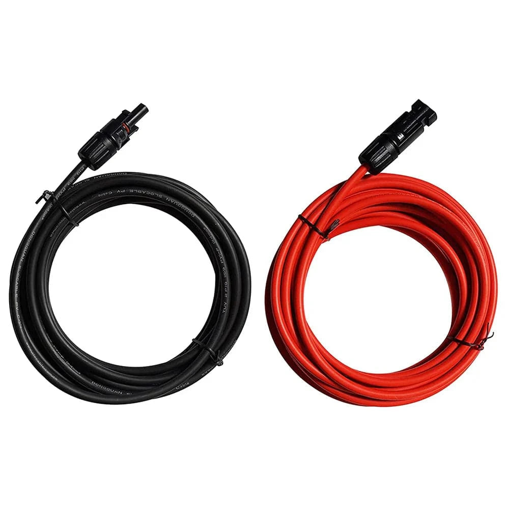 Ben's Deals Solar Accessories Eco-Worthy 12AWG 16.4FT Solar Extension Cables Wires with Female and Male MC4 Connectors