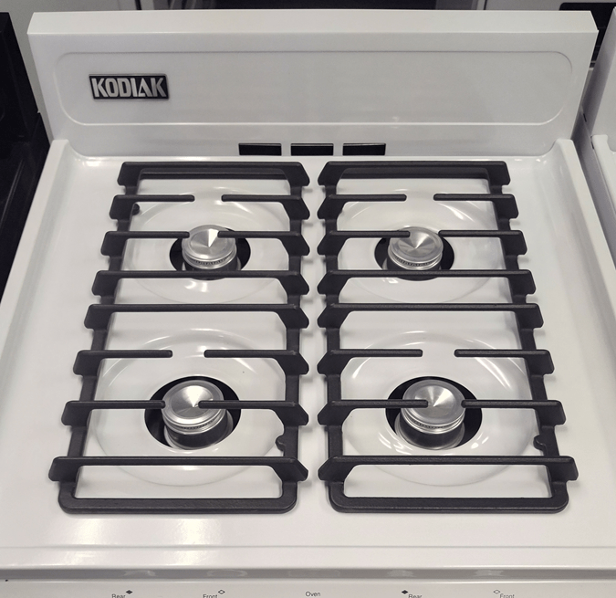 Ben's Deals Propane Range /Stove Kodiak 30" Propane Range (White) - Battery Ignition with Cast Iron Grates