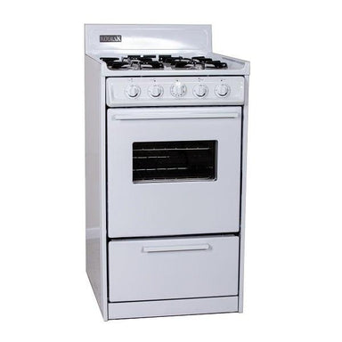 Ben's Discount Supply Propane Range /Stove Kodiak 20" Propane Range (White) - Battery Ignition with Viewing Window WLM110-PV
