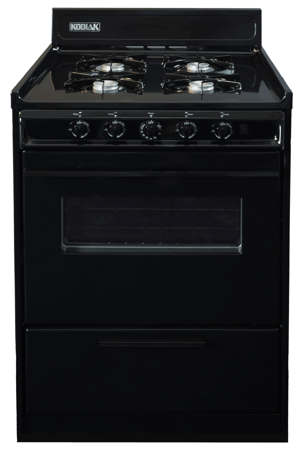Ben's Discount Supply Propane Range /Stove Kodiak 24" Propane Range (Black) - Battery Ignition with Viewing Window TLM610-CPV