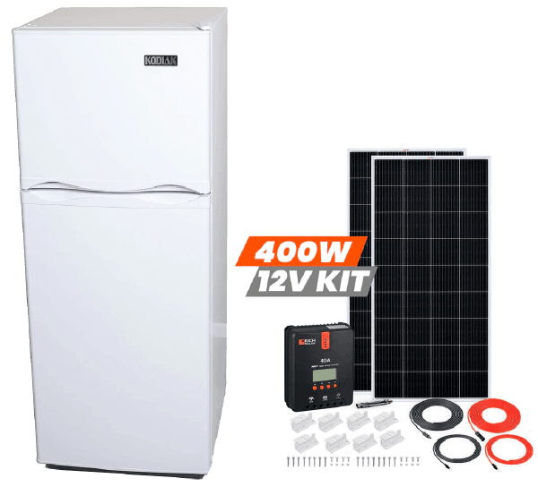 Kodiak 6 cu ft Solar (DC) Refrigerator-Freezer with 400 Watt Solar 