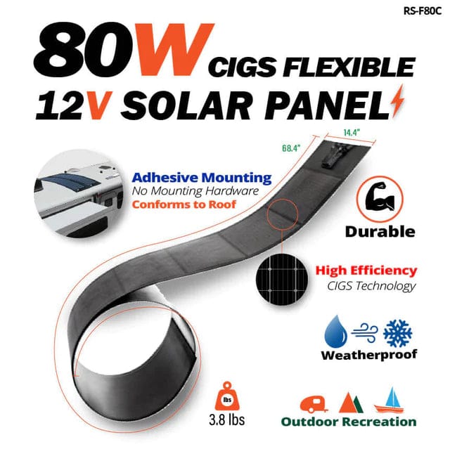 Ben&#39;s Discount Supply Solar Panels MEGA 80 Watt CIGS Flexible Solar Panel - Free Shipping