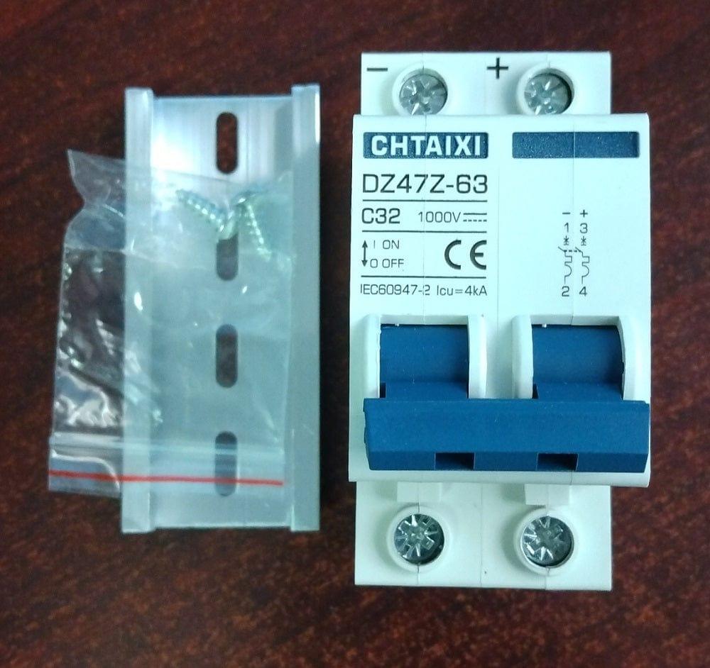 Ben's Discount Supply Solar Power Kits Solar PV Disconnect Breaker 32A DC - Free Shipping!