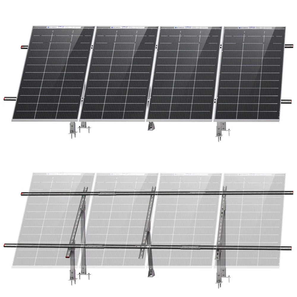 Eco-Worthy Mounting brackets Eco-Worthy Off-Grid Solar Kit | 1100W Inverter 12.8V 280Ah LiFePO4 Battery