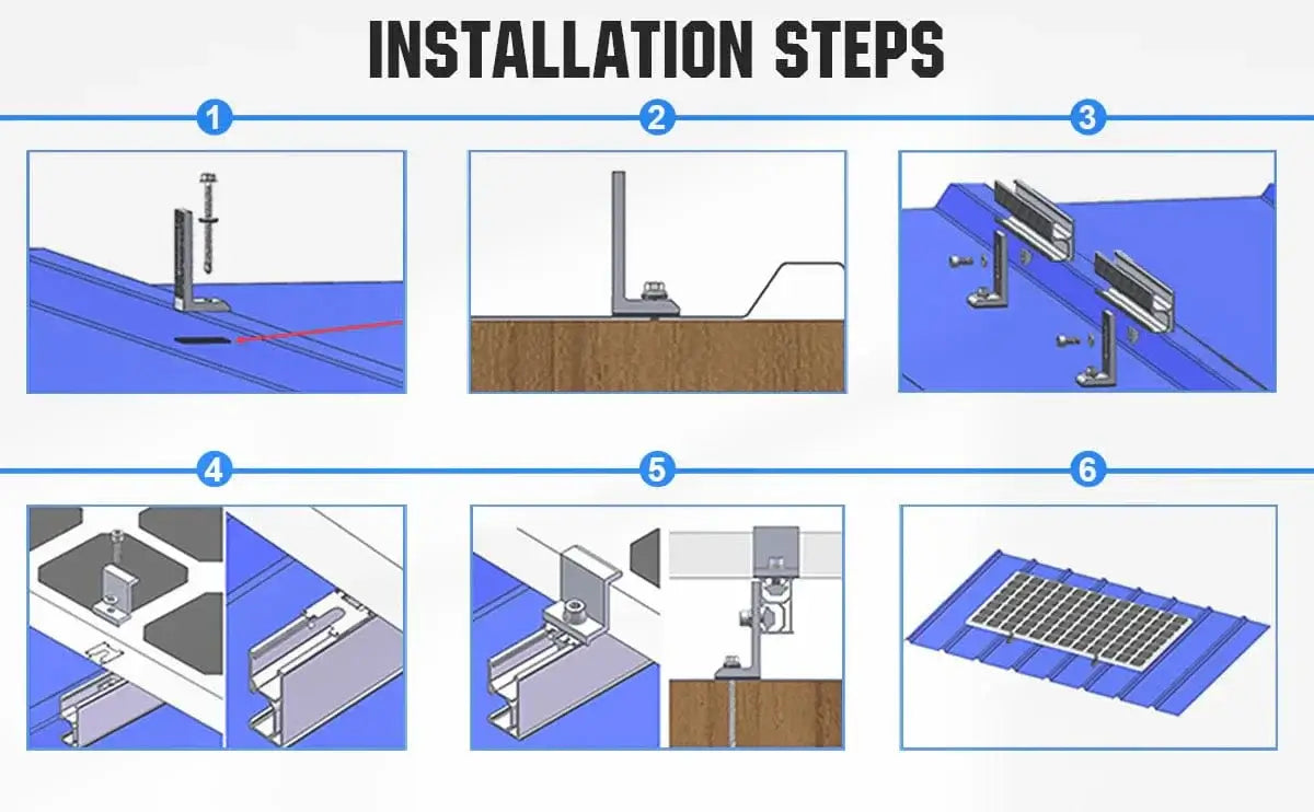 Eco-Worthy Eco-Worthy Roof Solar Panel Mounting Bracket Kit for 1-4 Pieces of Solar Panels