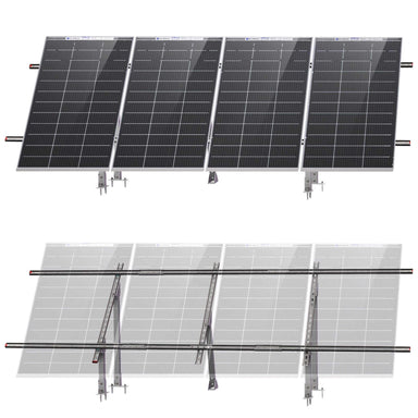 Eco-Worthy Mounting brackets Upgraded Adjustable Multi-Piece Solar Panel Mounting Brackets for 1-4 Pieces of 200W 300W 400W Solar Panels