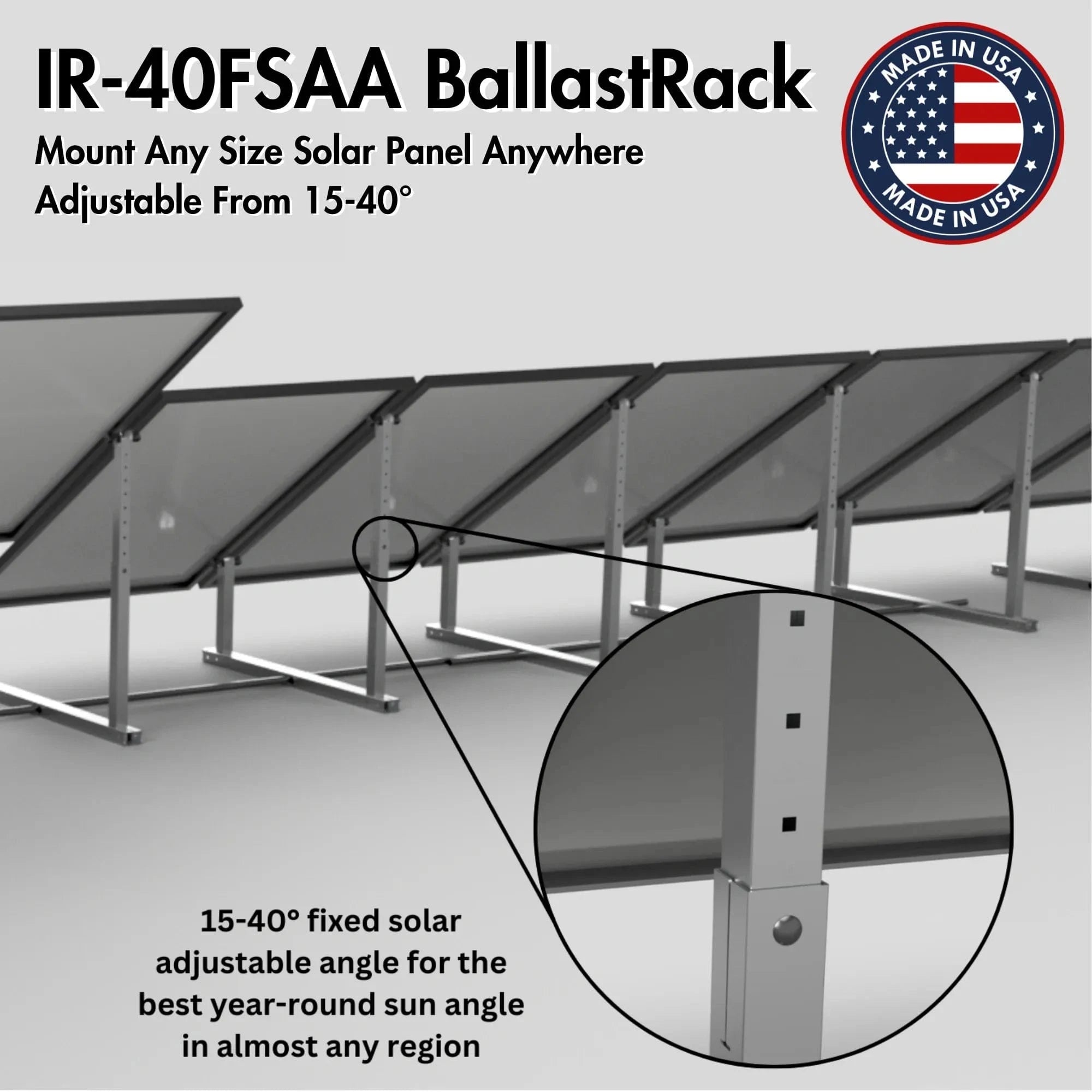 IntegraRack Solar Energy Kits IntegraRack IR-40FSAA BallastRack Solar Module Racking System