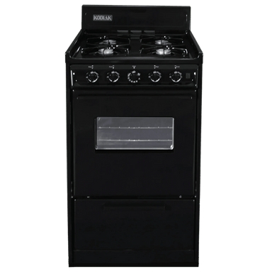 Kodiak Propane Range /Stove Kodiak 20" Propane Range (Black) - Battery Ignition with Viewing Window