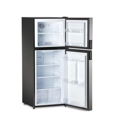 NTP RV Refrigerator Dometic DMC4081 8 cu ft DC Refrigerator/Freezer in Black & Gray - Right Hinge