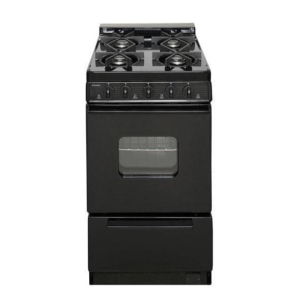 Premier Natural Gas Range/Stove Premier BHK5X0BP 20" Battery Ignition Gas Range with Sealed Burners Black CALL FOR AVAILABILITY