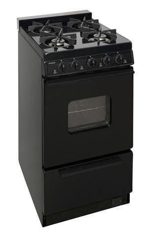 Premier Natural Gas Range/Stove Premier BHK5X0BP 20" Battery Ignition Gas Range with Sealed Burners Black CALL FOR AVAILABILITY