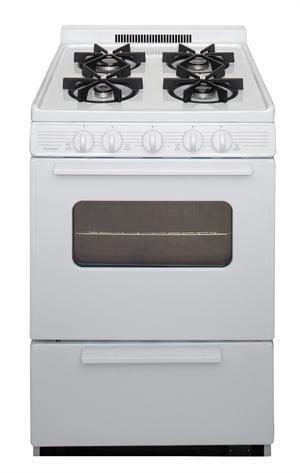 Premier Natural Gas Range/Stove Premier BJK5X0OP 24&quot; Battery Ignition White Range with 4 Variable Sealed Burners CALL FOR AVAILABILITY