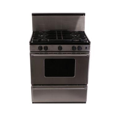 Premier Natural Gas Range/Stove Premier Pro Series P30B3202PS 30" Stainless Range with Battery Ignition