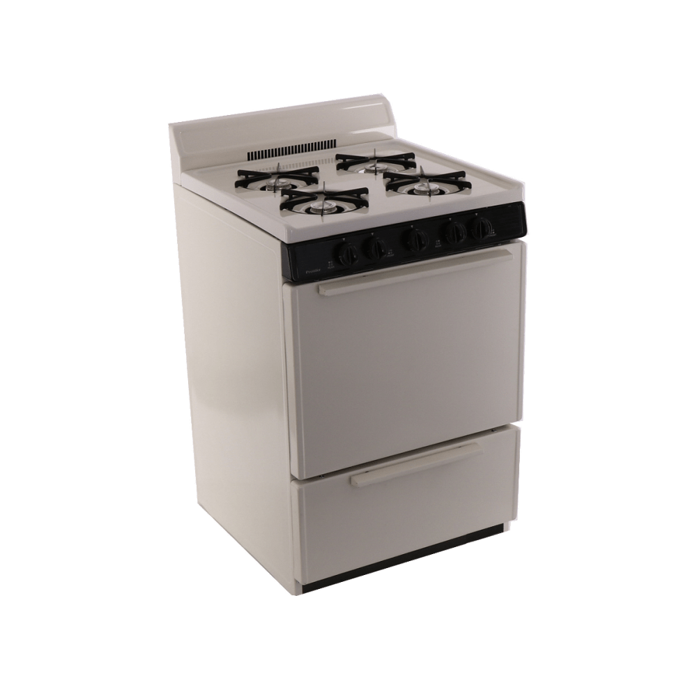 Premier Natural Gas Range/Stove Premier SCK100TP 24" Electronic Ignition Gas Range in Biscuit