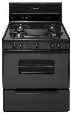 Premier Natural Gas Range/Stove Premier SFK240BP 30" Black Electronic Ignition Gas Range