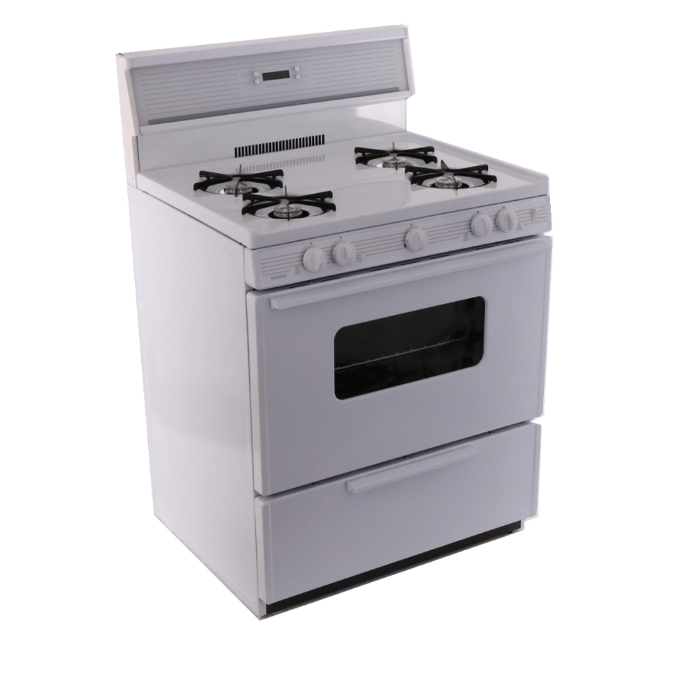 Premier Natural Gas Range/Stove Premier SFK240OP 30" White Electronic Ignition Gas Range