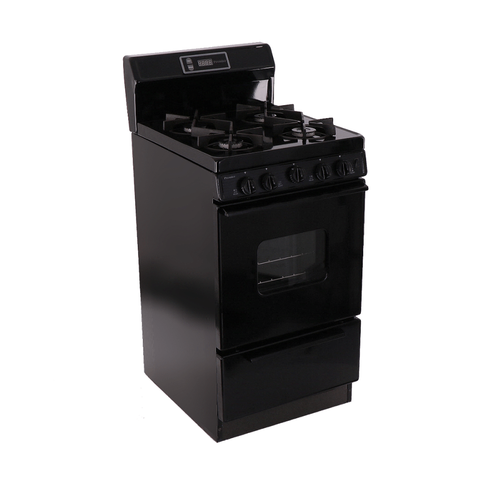 Premier Natural Gas Range/Stove Premier SHK220BP 20" Electronic Ignition Gas Range with Sealed Burners - Black