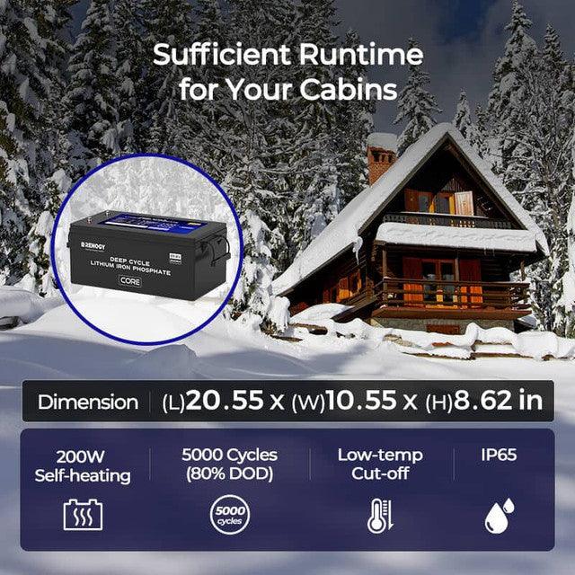 Renogy Solar Batteries Renogy 24V 200Ah Core Series Deep Cycle Lithium Iron Phosphate