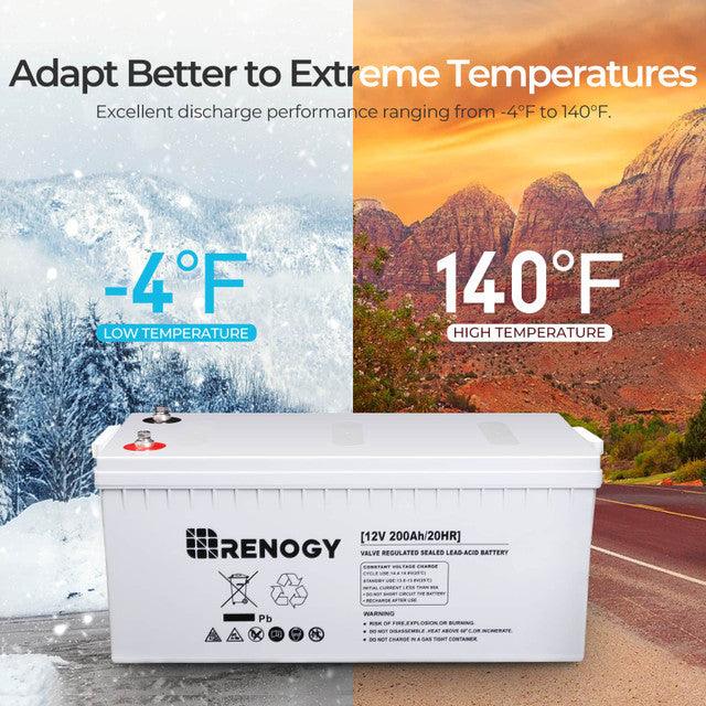 Renogy Solar Batteries Renogy Deep Cycle AGM Battery 12 Volt 200Ah