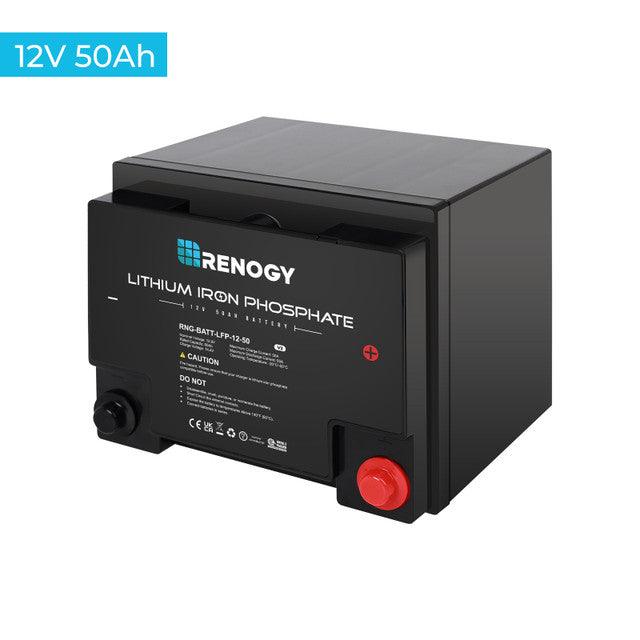 Renogy Solar Batteries Renogy Lithium Iron Phosphate Battery 12 Volt 50 Ah