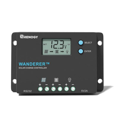 Renogy Solar Charge Controllers and Inverters Renogy Wanderer 10A PWM Solar Charge Controller