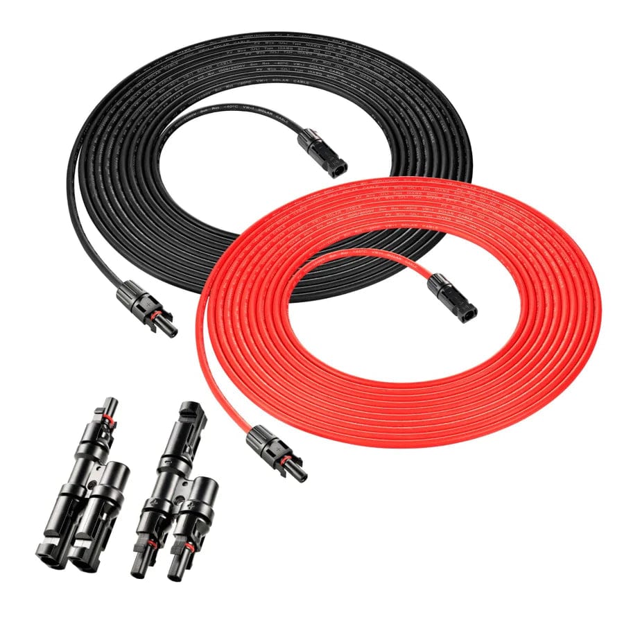 Rich Solar Electrical Wires & Cable 10 Gauge (10AWG) Solar Panel Extension Cable Wire with Parallel Connectors
