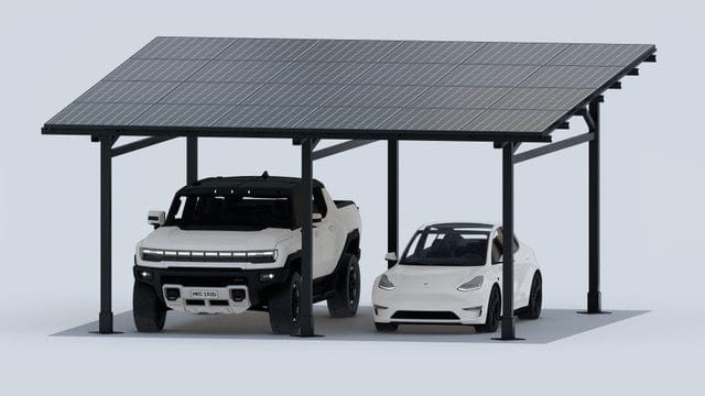 Signature Solar Solar Panels Chiko Maximo 185 Steel Solar Carport/Gazebo | 2-Car