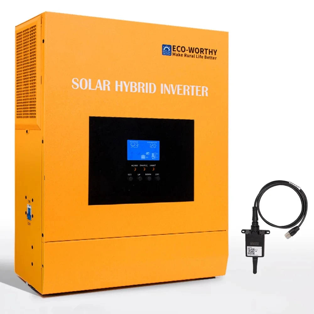 Signature Solar Solar Charge Controllers and Inverters Eco-Worthy All-in-one Inverter Built in 5000W 48V Pure Sine Wave Inverter & 80A Controller for Off Grid System