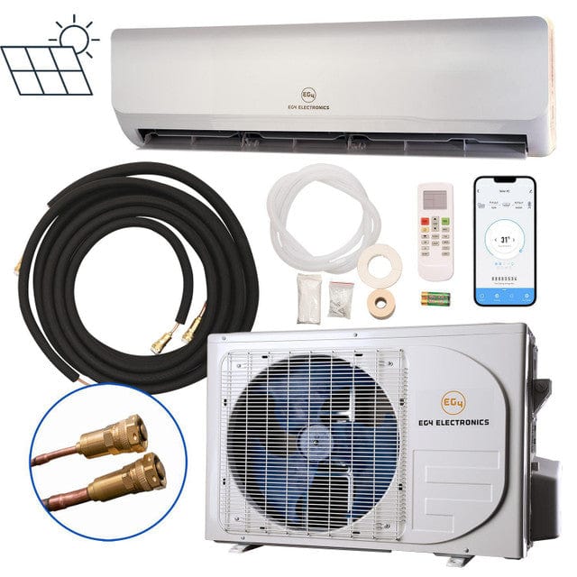 Signature Solar Air Conditioners EG4 Hybrid Solar Mini-Split Air Conditioner Heat Pump AC/DC | 12000 BTU | SEER2 22 | Energy Star Certified | Plug-N-Cool Do-It-Yourself Installation