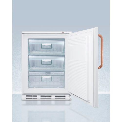 Summit Pharmacy Freezer Accucold 24" Wide All-Freezer with Antimicrobial Pure Copper Handle VT65MLTBC