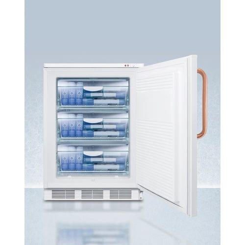 Summit Pharmacy Freezer Accucold 24" Wide All-Freezer with Antimicrobial Pure Copper Handle VT65MLTBC