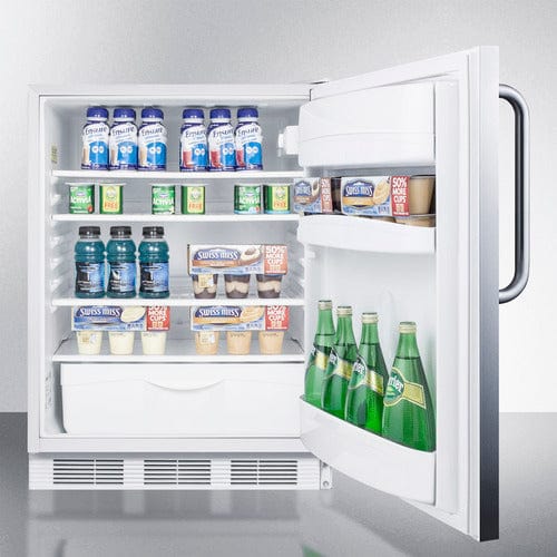 Summit Refrigerators Accucold 24&quot; Wide All-Refrigerator, ADA Compliant FF6LW7SSTBADA