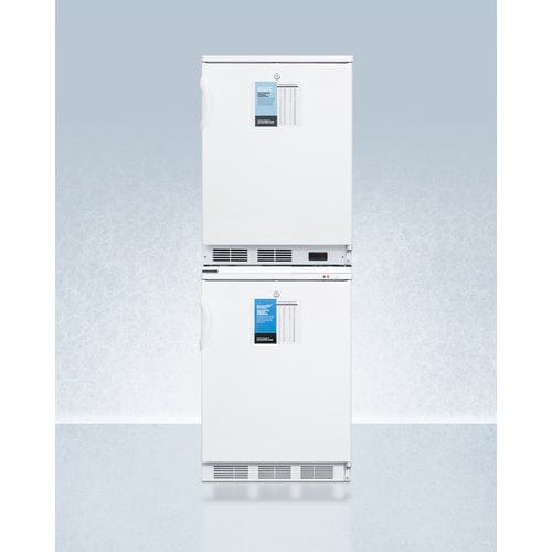 Summit Refrigerators Accucold 24" Wide All-Refrigerator/All-Freezer Combination FF7LW-VT65MLSTACKPRO