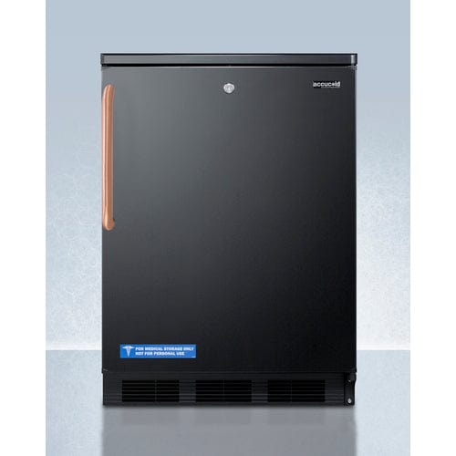 Summit Refrigerators Accucold 24" Wide All-Refrigerator with Antimicrobial Pure Copper Handle FF7LBLKTBC