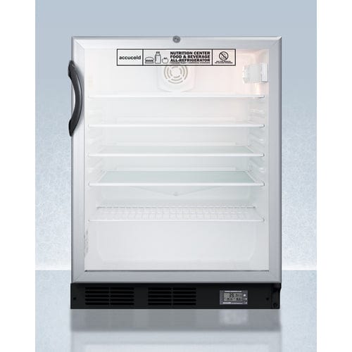 Summit Refrigerators Accucold 24" Wide Built-In All-Refrigerator, ADA Compliant SCR600BGLBINZADA