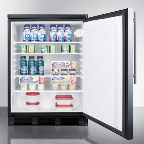 Summit Refrigerators Accucold 24" Wide Built-In All-Refrigerator FF7LBLKBISSHV