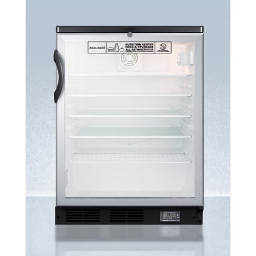 Summit Refrigerators Accucold 24" Wide Built-In All-Refrigerator SCR600BGLBINZ