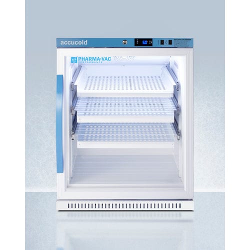 Summit Refrigerators Accucold 6 Cu.Ft. ADA Height Vaccine Refrigerator, with Removable Drawers ARG61PVBIADADR