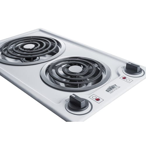 Summit Summit 12&quot; Wide 115V 2-Burner Coil Cooktop CCE211WH