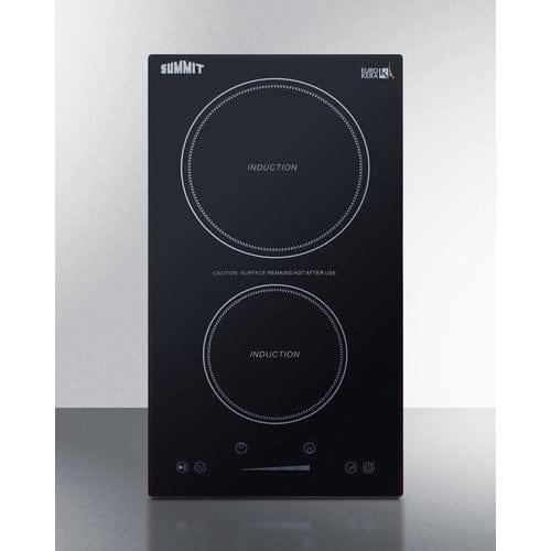 Summit Summit 12" Wide 115V 2-Zone Induction Cooktop, Cord Included SINC2B115