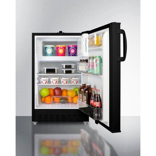 Summit Refrigerators Summit 20" Wide Built-in Refrigerator-Freezer, ADA Compliant ALRF49B
