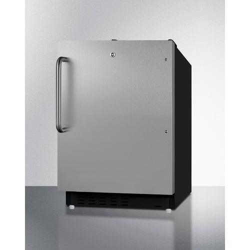 Summit Refrigerators Summit 21" Wide Built-in Refrigerator-Freezer, ADA Compliant ALRF49BSSTB