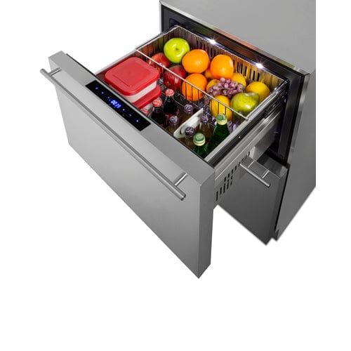 Summit Refrigerators Summit 24" Wide 2-Drawer Refrigerator-Freezer, ADA Compliant ADRF244CSS