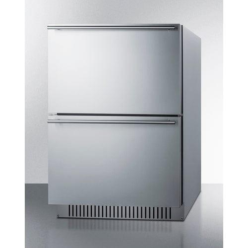 Summit Refrigerators Summit 24" Wide 2-Drawer Refrigerator-Freezer, ADA Compliant ADRF244CSS