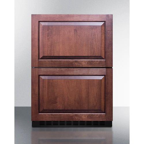 Summit Refrigerators Summit 24" Wide 2-Drawer Refrigerator-Freezer (Panels Not Included) ADRF244PNR