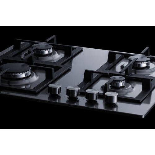 Summit Gas Cooktop Summit 24" Wide 4-Burner Natural Gas Cooktop (Stainless Steel) GCJ4SS