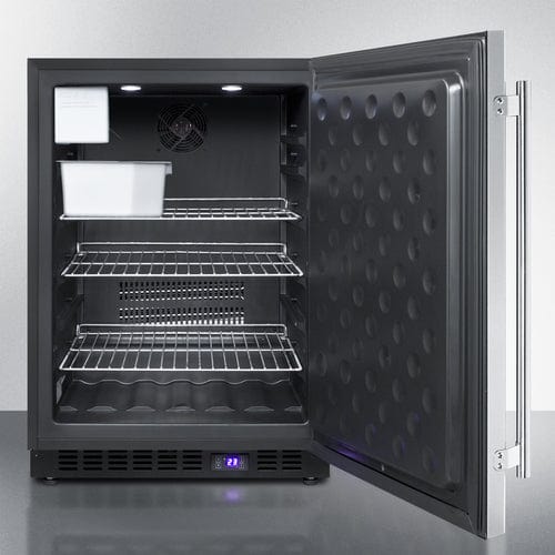 Summit Outdoor All-Freezer Summit 24&quot; Wide Built-In All-Freezer With Icemaker (Panel Not Included) SCFF53BSSIM
