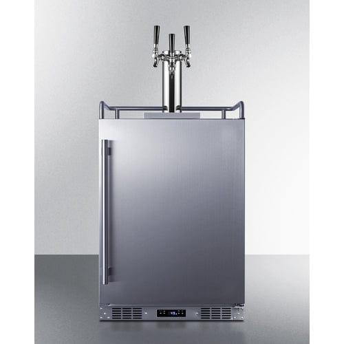Summit Outdoor Kegerator Summit 24" Wide Built-In Outdoor Beer Kegerator SBC683OSTRIPLE
