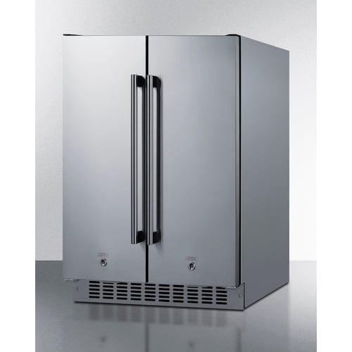Summit Refrigerators Summit 24" Wide Built-In Refrigerator-Freezer FFRF24SSCSS