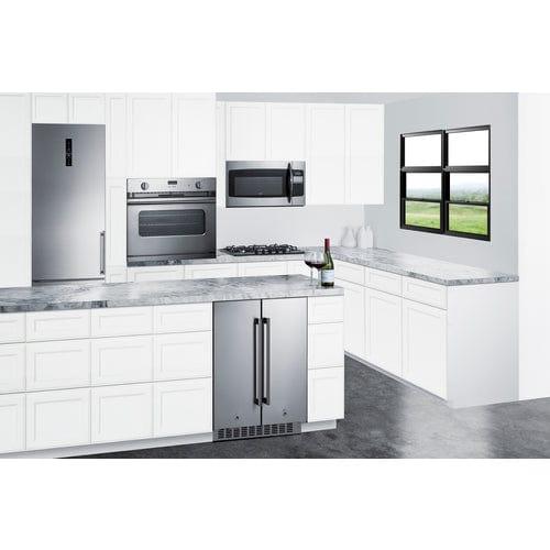 Summit Refrigerators Summit 24" Wide Built-In Refrigerator-Freezer FFRF24SSCSS